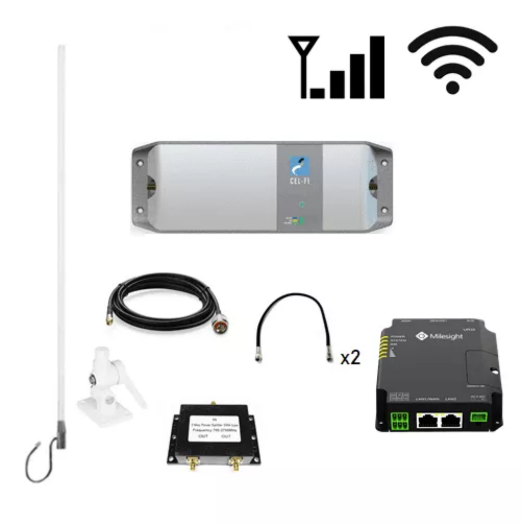 Caravan WiFi/ Cellular Pack – Telstra Cel-Fi GO + Blackhawk Omni 7-10dBi + Milesight UR32
